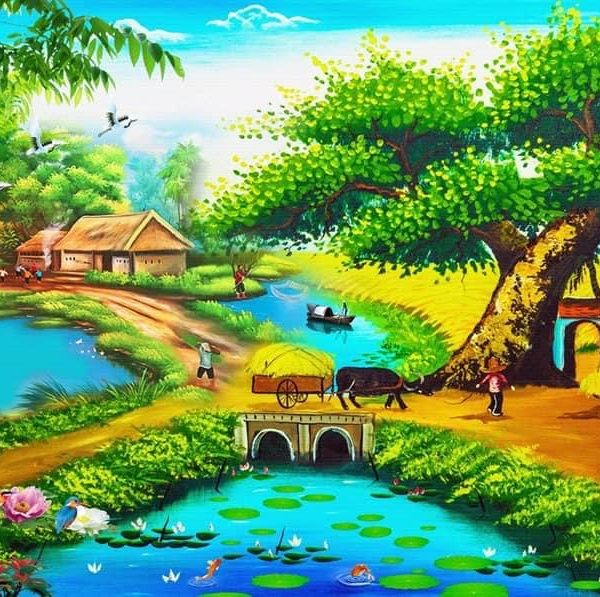 RÈM CUỐN IN TRANH