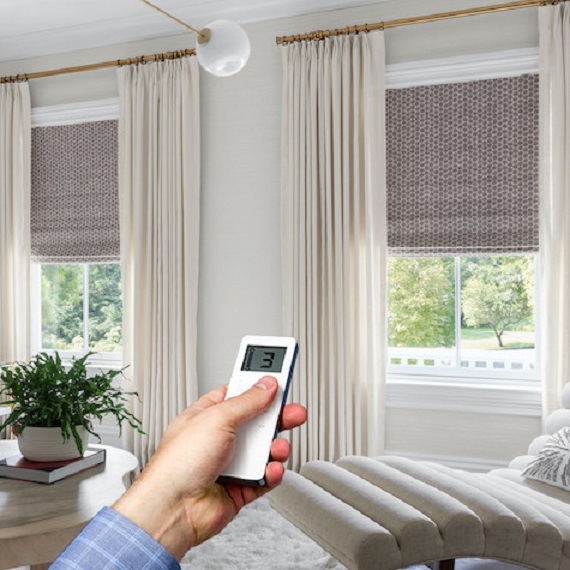 Rèm tự động 2 lớp hỗn hợp