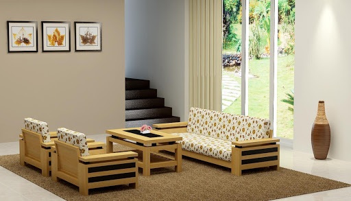 Đệm ghế gỗ sofa vải nhung